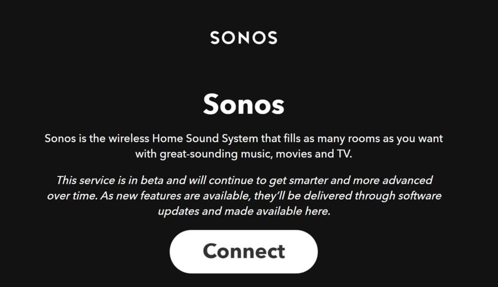 How to connect Sonos IFTTT